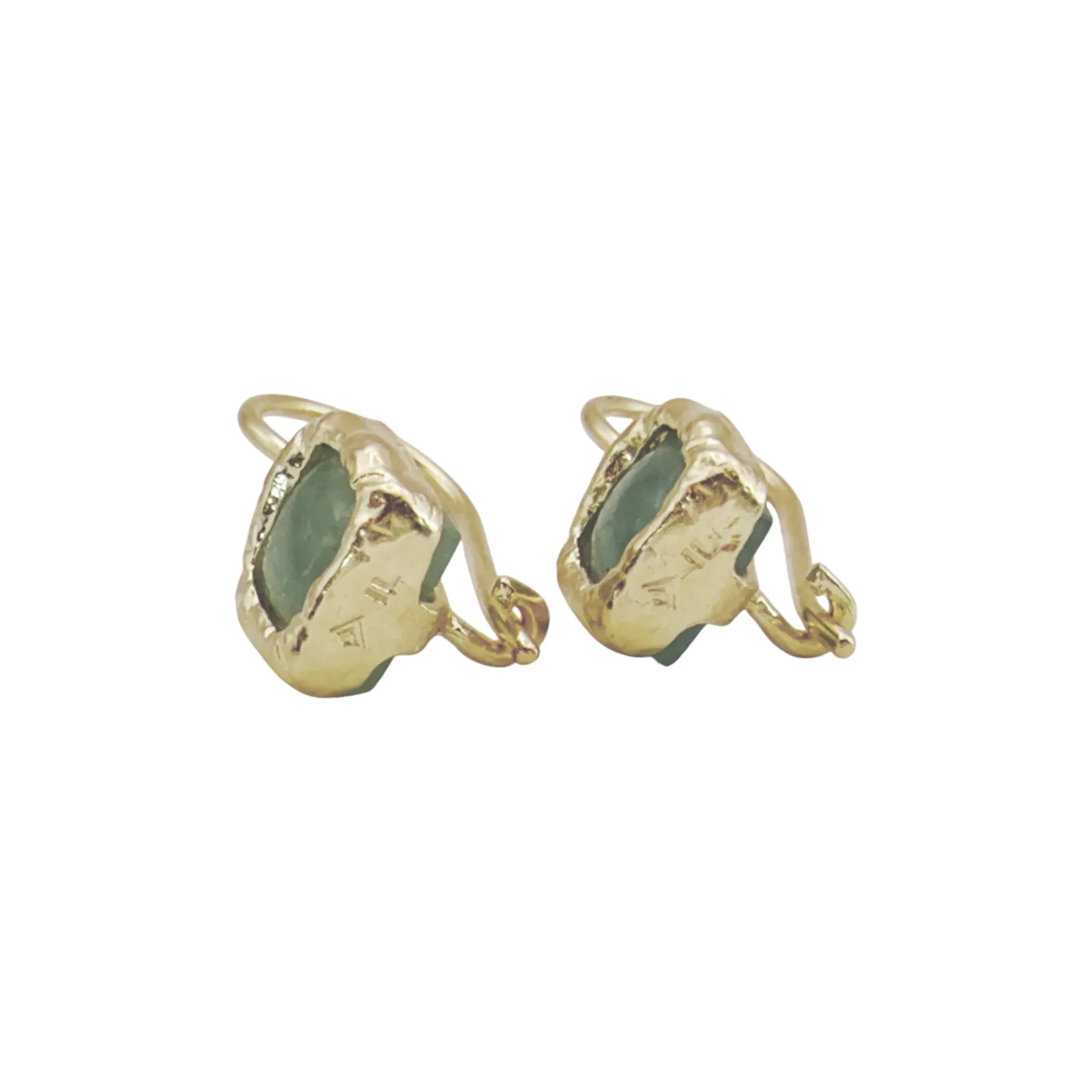 SILPADA Mediterra Natural Aquamarine Petite Drop Earrings in 14K Gold-Plated SS - flyKAMP