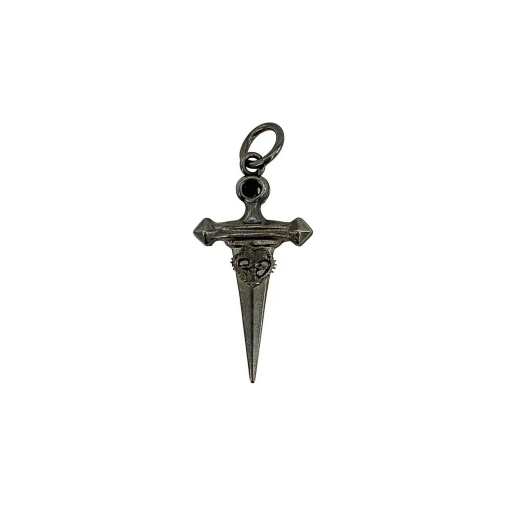 VIRGINS SAINTS & ANGELS VSA Dagger Cross Charm in Gunmetal - flyKAMP