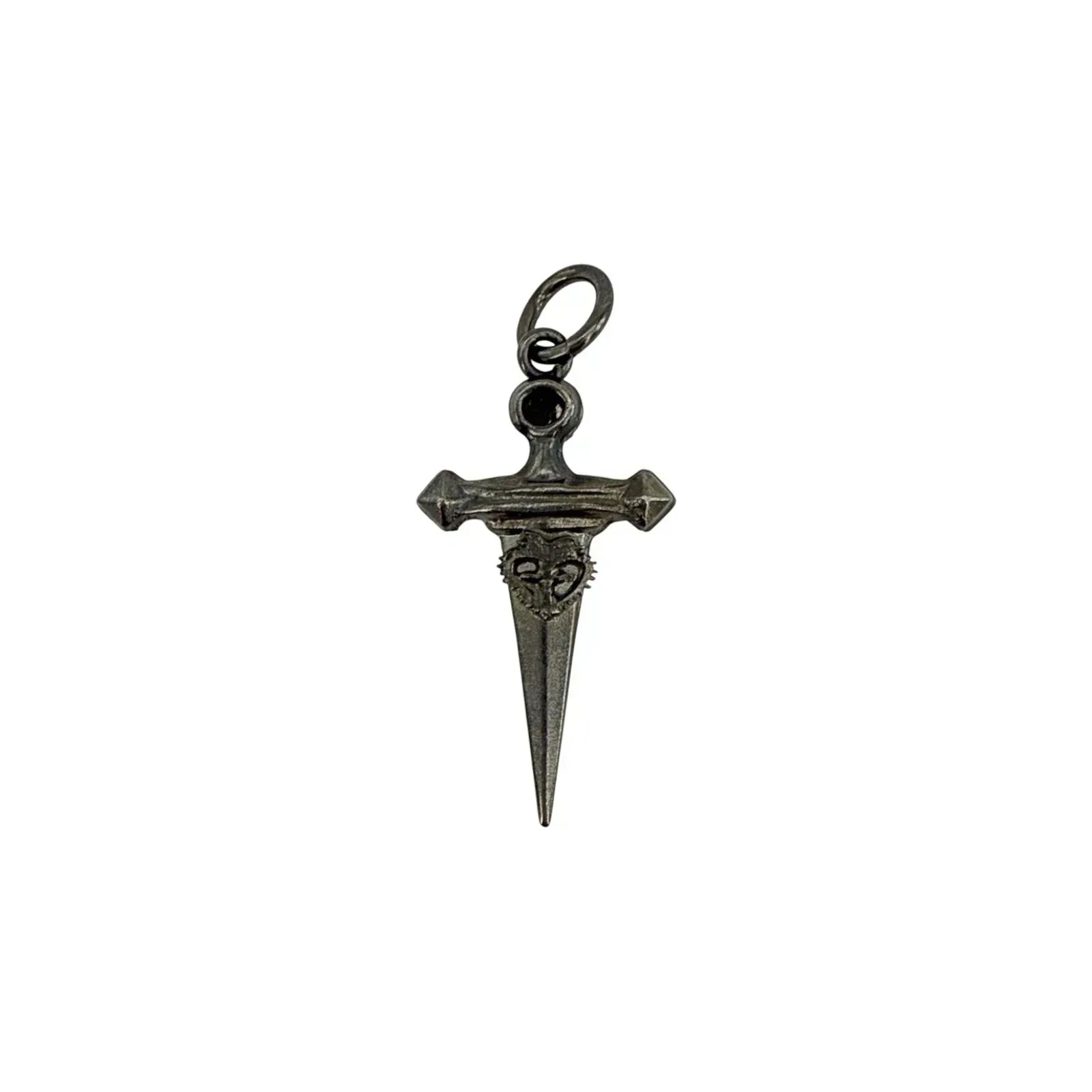 VIRGINS SAINTS & ANGELS VSA Dagger Cross Charm in Gunmetal - flyKAMP