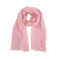 POLO RALPH LAUREN Micro-Houndstooth Linen-Cotton Scarf in Pink & White - flyKAMP