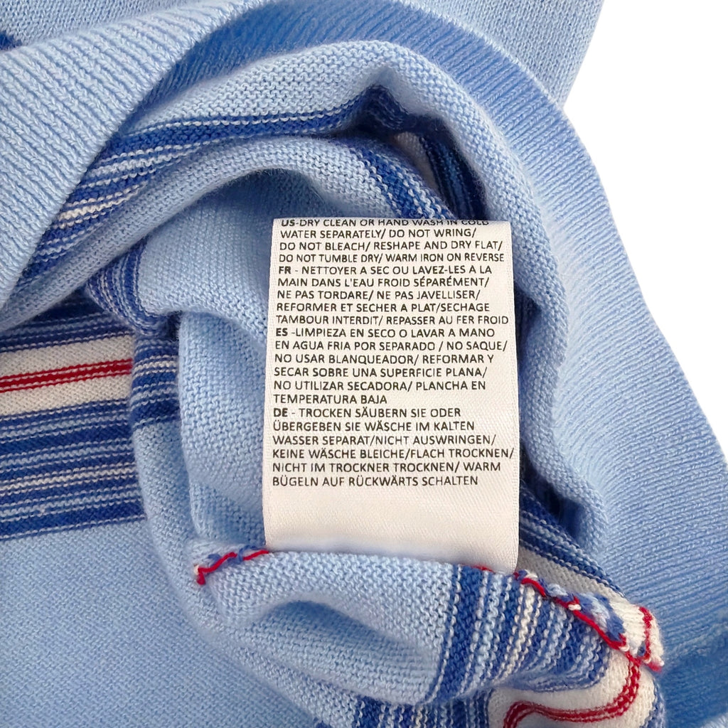 MINNIE ROSE Cotton Cashmere Striped Crew Neck Tank in Sky Blue Combo S Minnie Rose