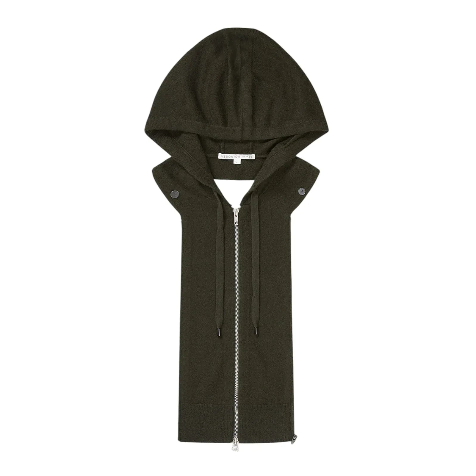 VERONICA BEARD Cashmere Hoodie Dickey || Army - flyKAMP