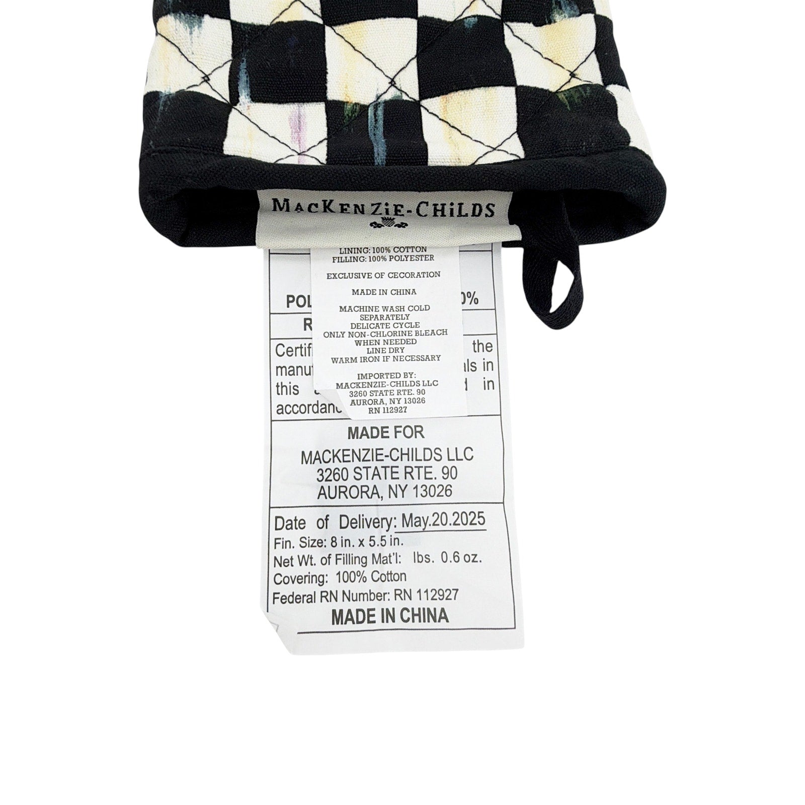 MACKENZIE-CHILDS Courtly Check Mini Oven Mitt Mackenzie-Childs