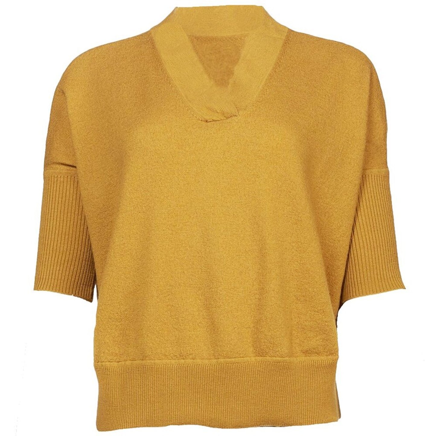 ANTHROPOLOGIE Araminta Pullover Sweater in Mustard Yellow XS