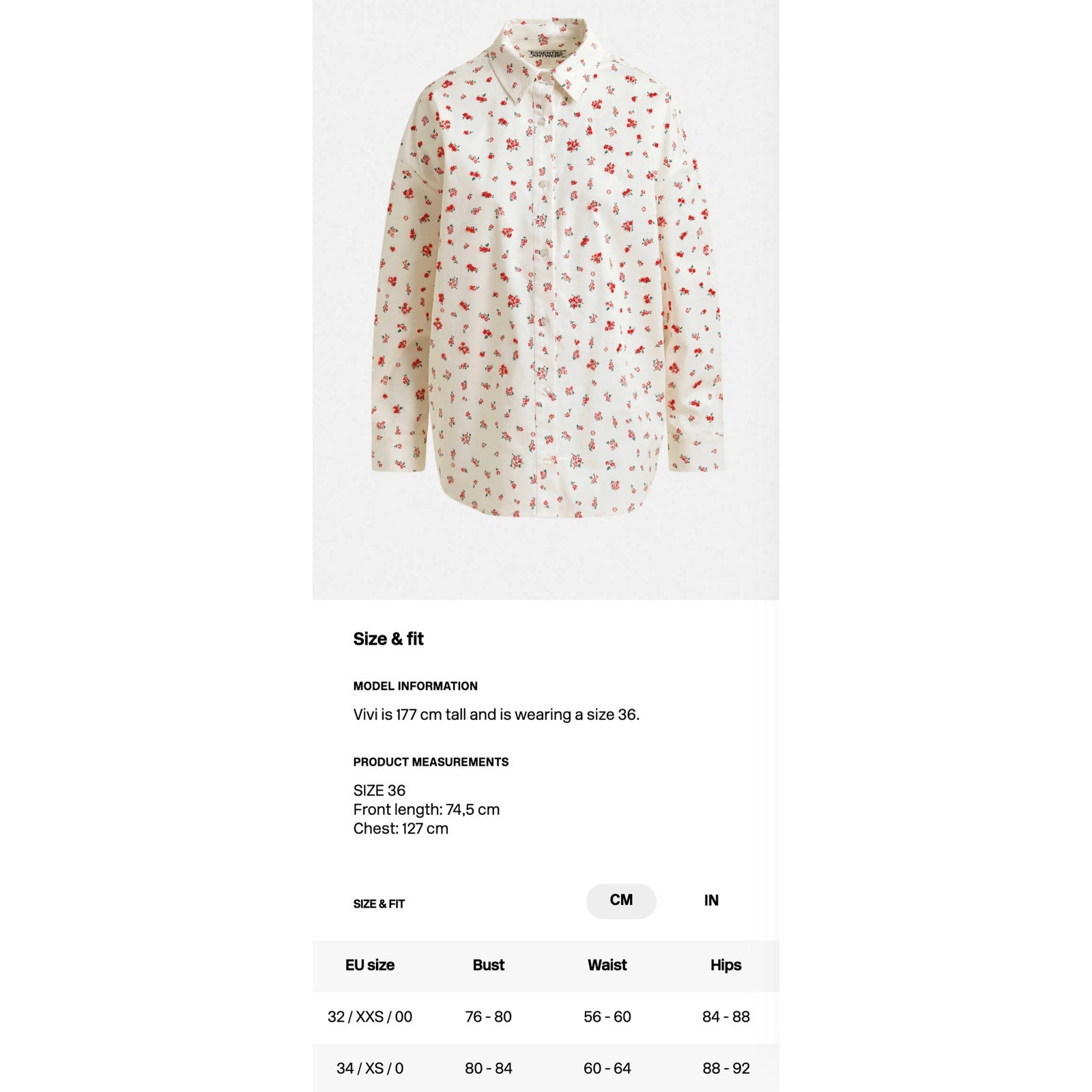 ESSENTIEL ANTWERP Ililly Floral Print Oversized Shirt XS Essentiel Antwerp