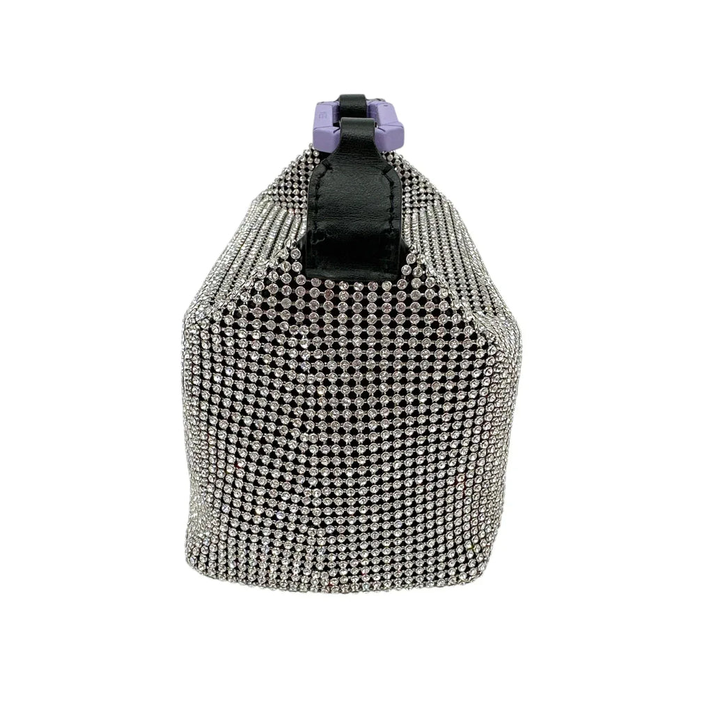 EERA Moon Bag Crystal Mesh with Lilac Snap Hook - flyKAMP