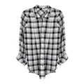 JOIE Katrine Plaid Shirt in Black & White XS - flyKAMP