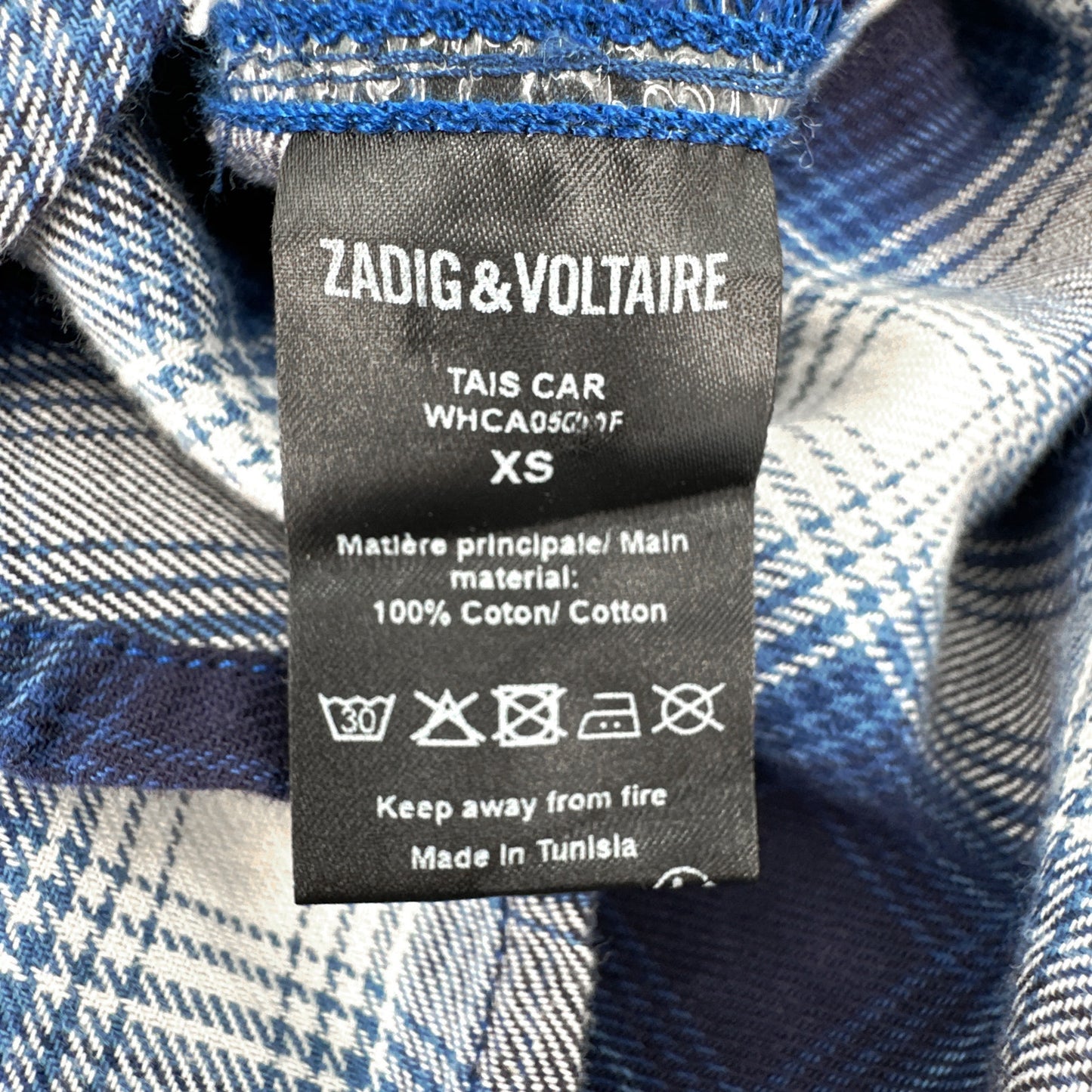 ZADIG & VOLTAIRE Tais Car Rhinestar Embellished Shirt XS