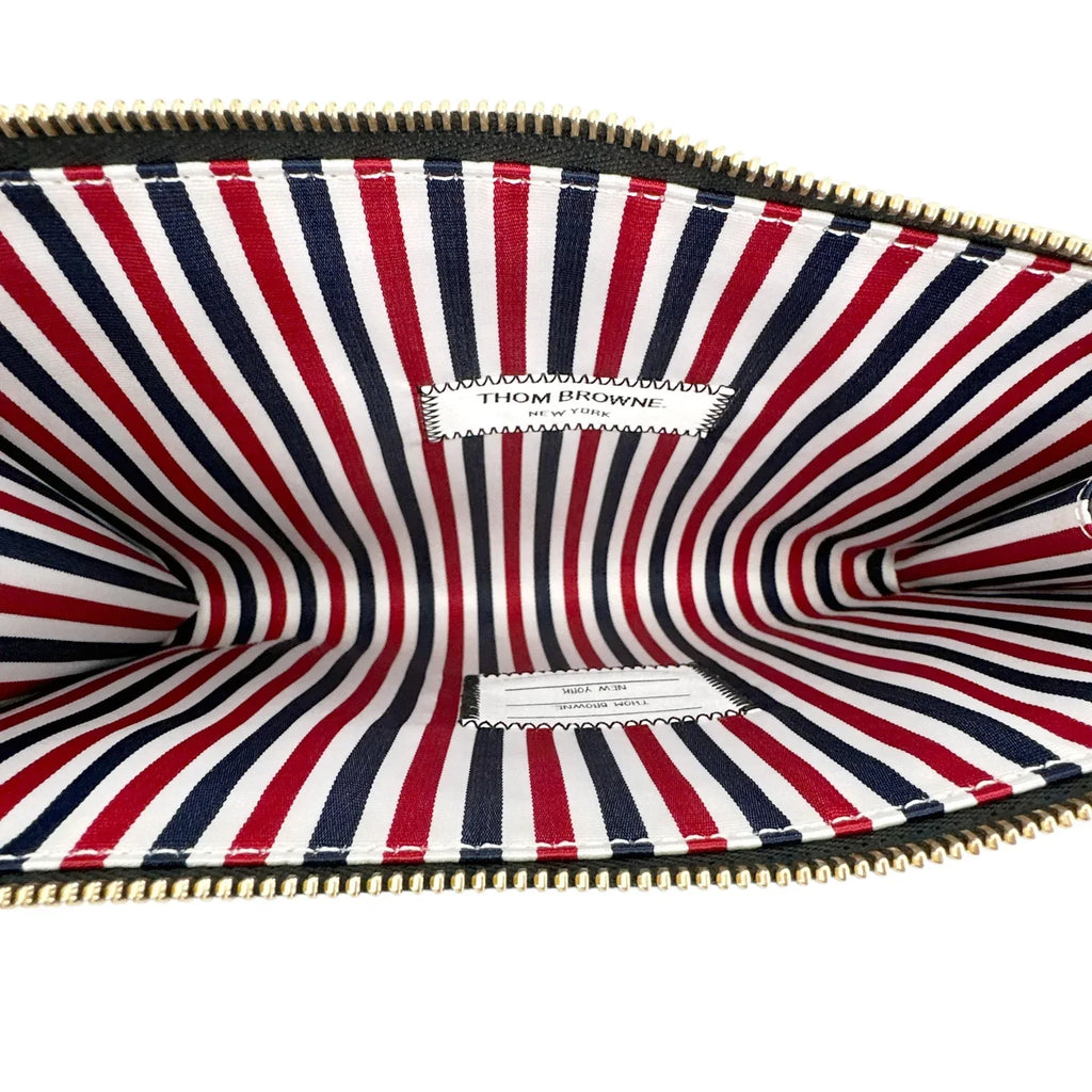 THOM BROWNE Mini Pebble Grain Gusset Folio - flyKAMP