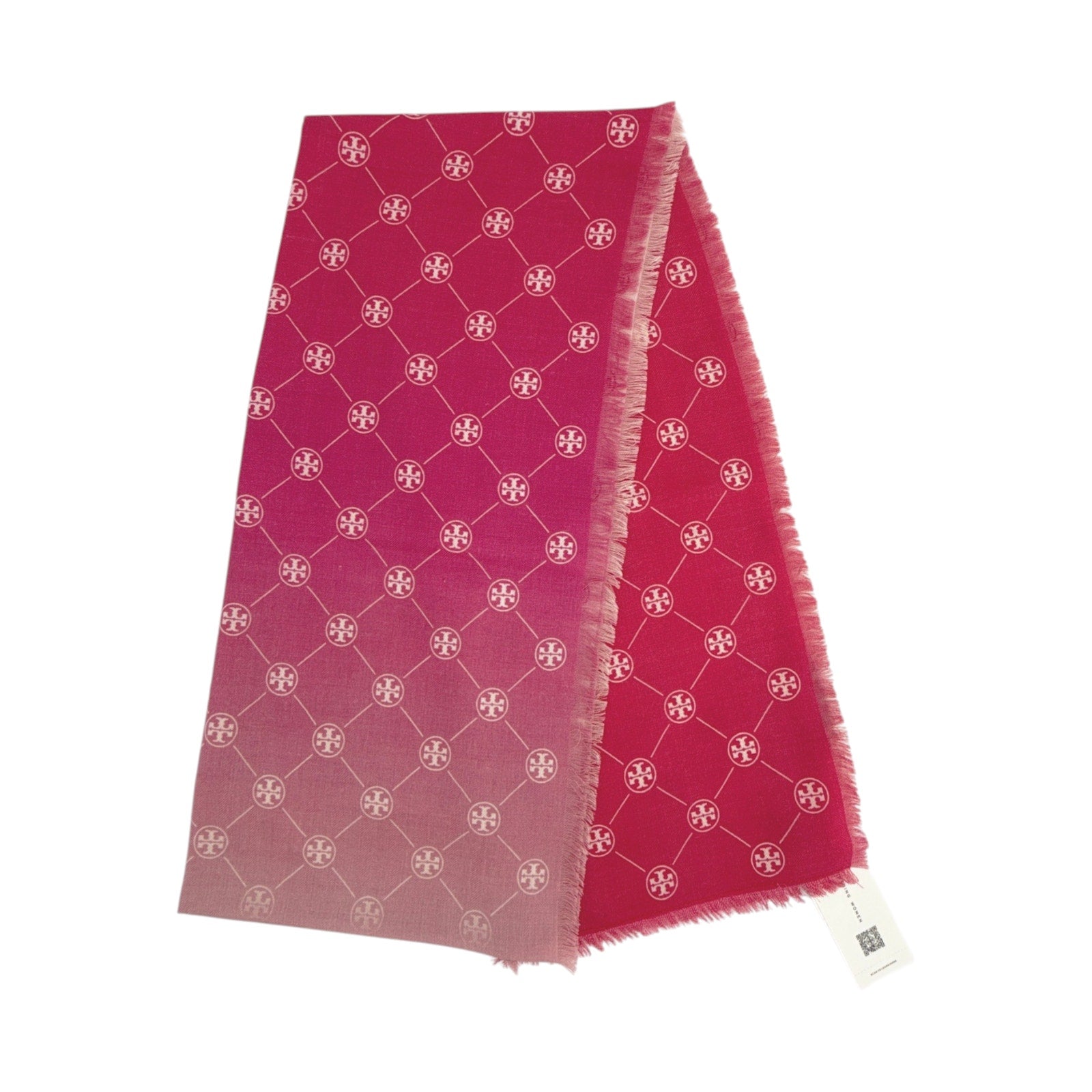 TORY BURCH T Monogram Oblong Scarf in Pink Tory Burch