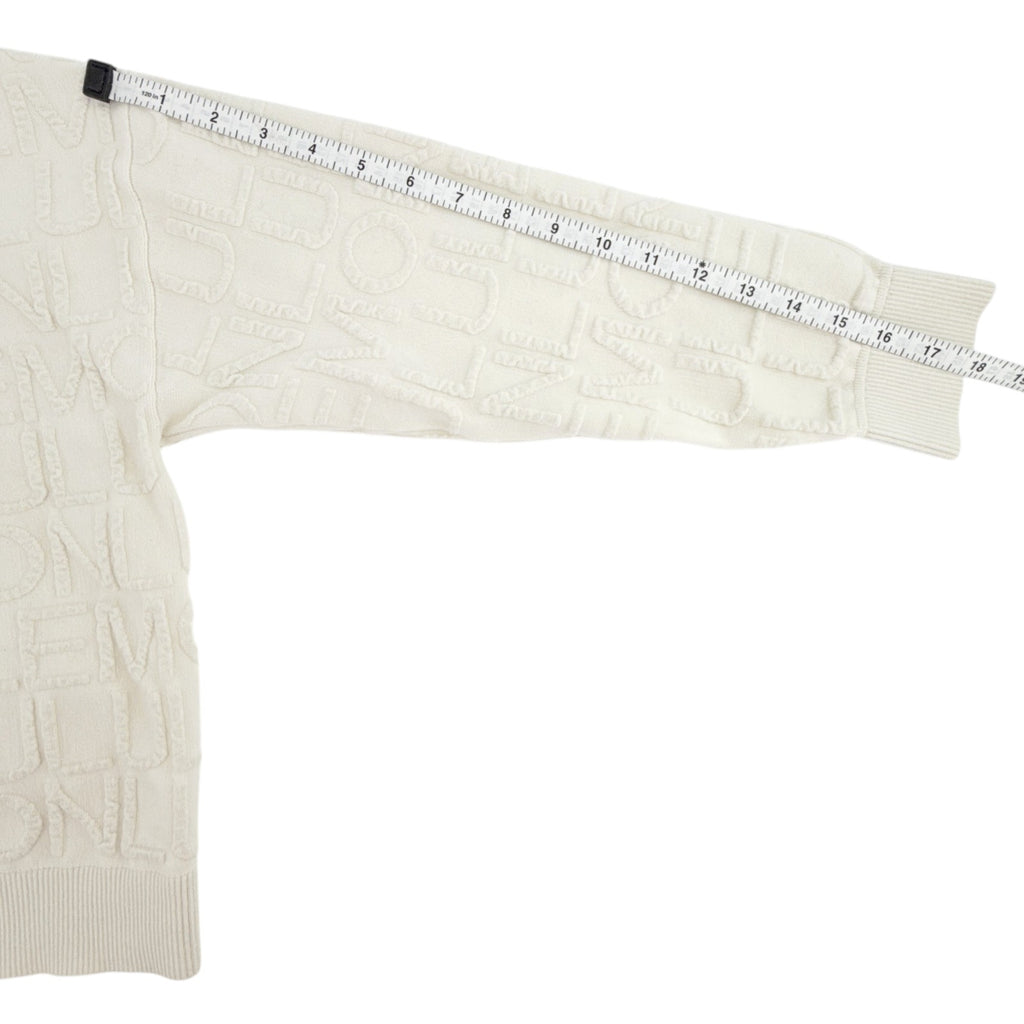 LULULEMON Cotton Blend Jacquard Crewneck Sweater in Light Ivory S Lululemon