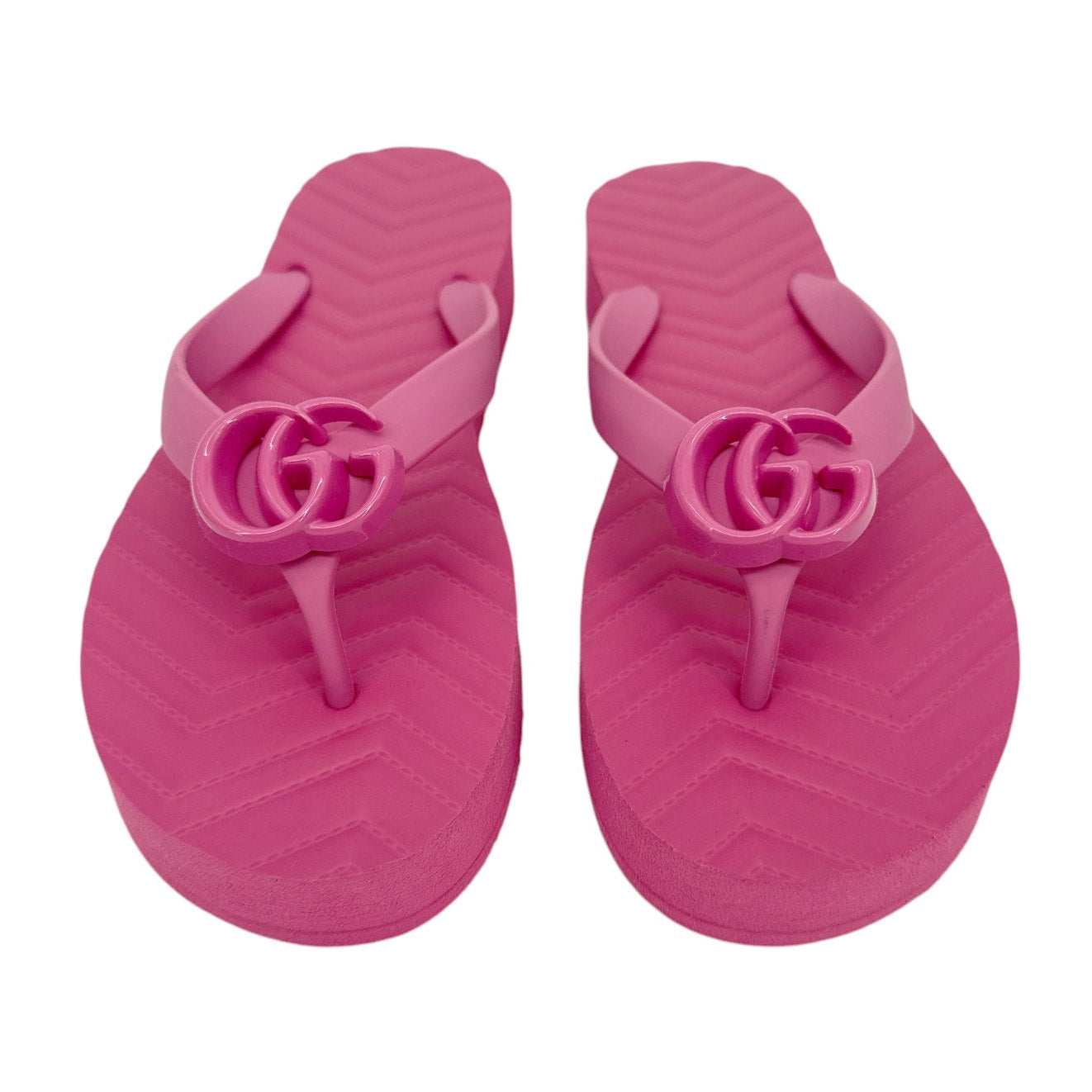 GUCCI Chevron Logo Thong Flip Flop Sandals || 37