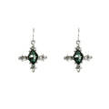 VIRGINS SAINTS & ANGELS VSA Ice Cross Earrings in Silver & Tourmaline - flyKAMP