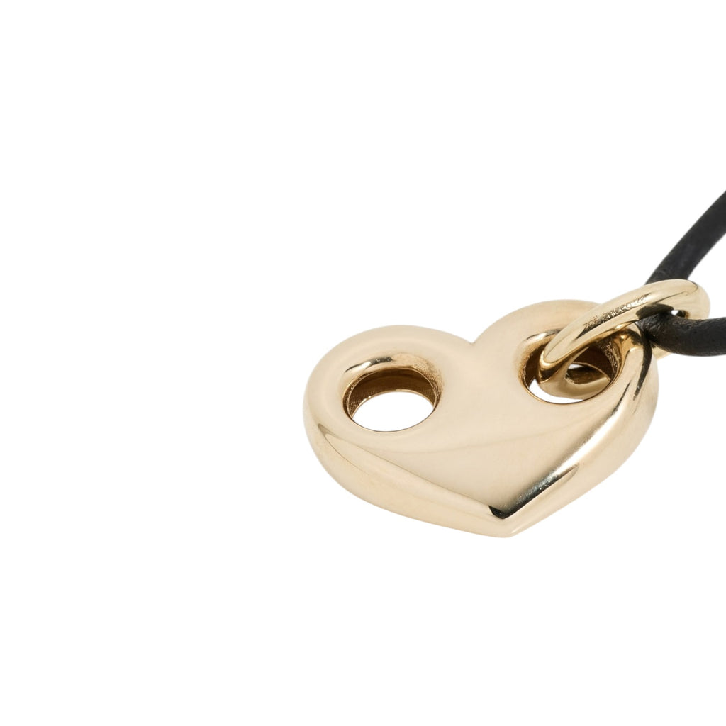 ZOE CHICCO 14k Gold Large Mariner Heart Leather Cord Necklace Zoe Chicco