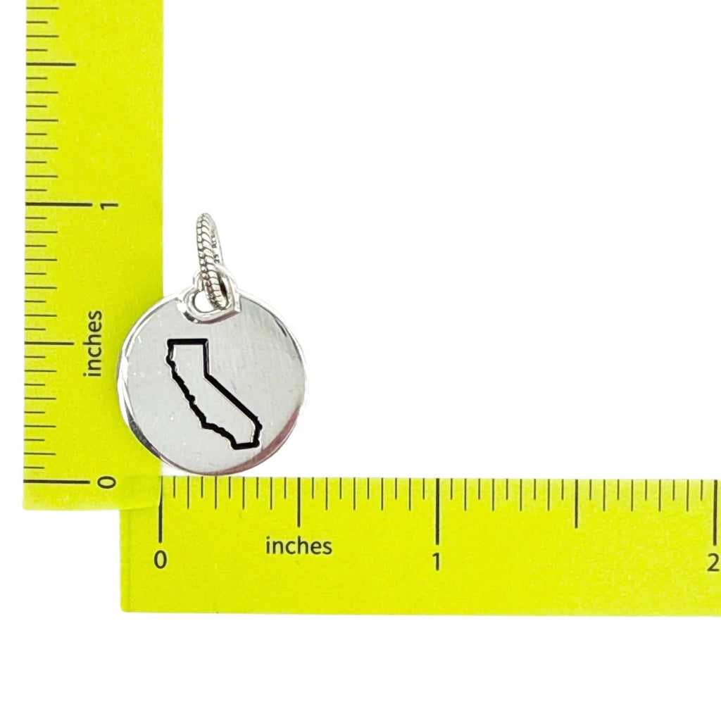 PANDORA California State Round Dangle Pendant Charm in Silver - flyKAMP