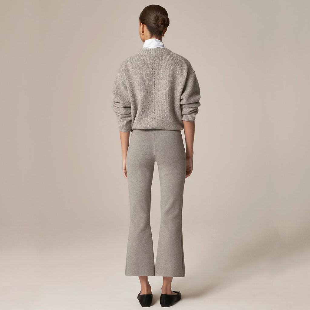 J.CREW New Delaney Kickout Sweater Pant in Heather Ash XST J.CREW