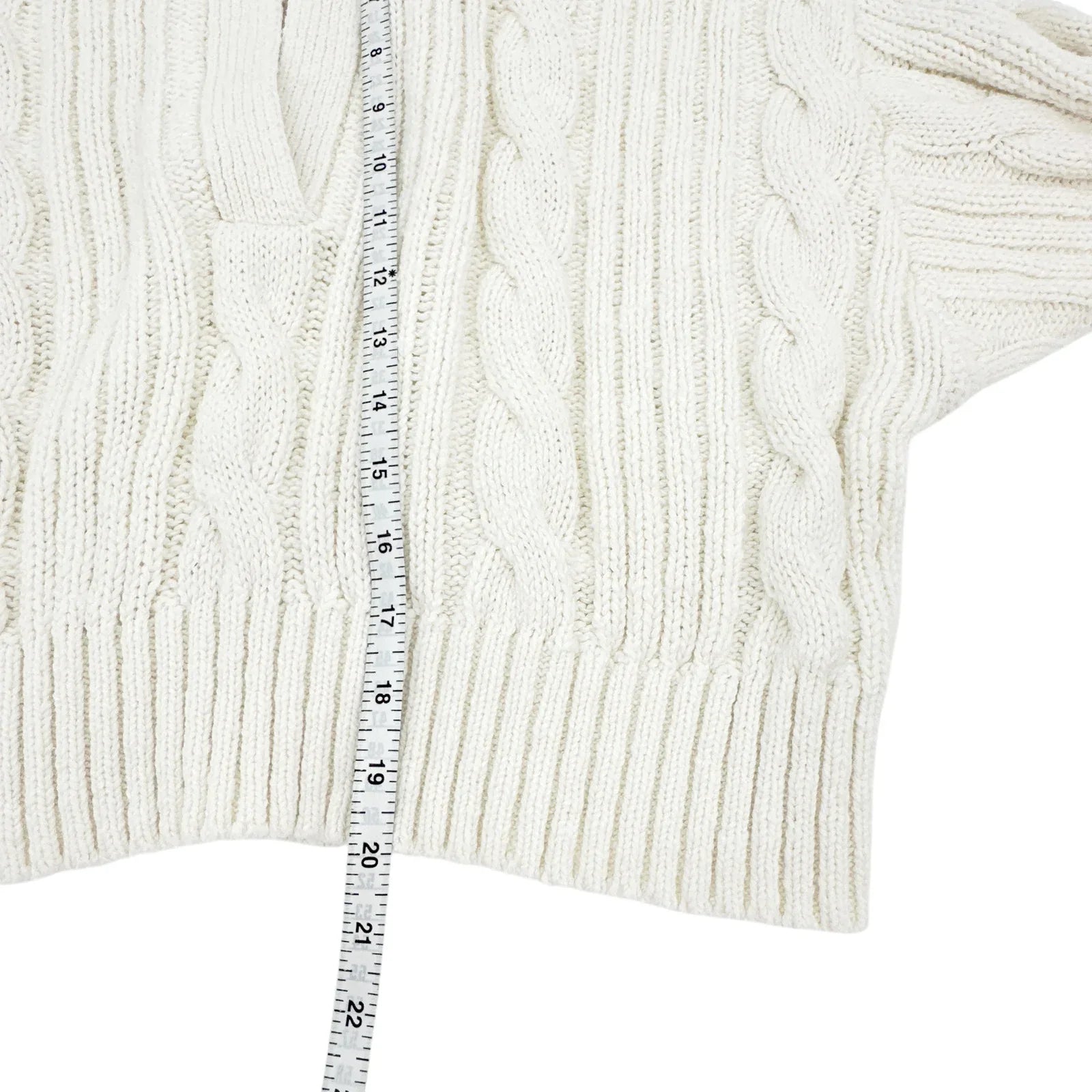 DENIMIST Split Neck Cable Sweater XXS - flyKAMP