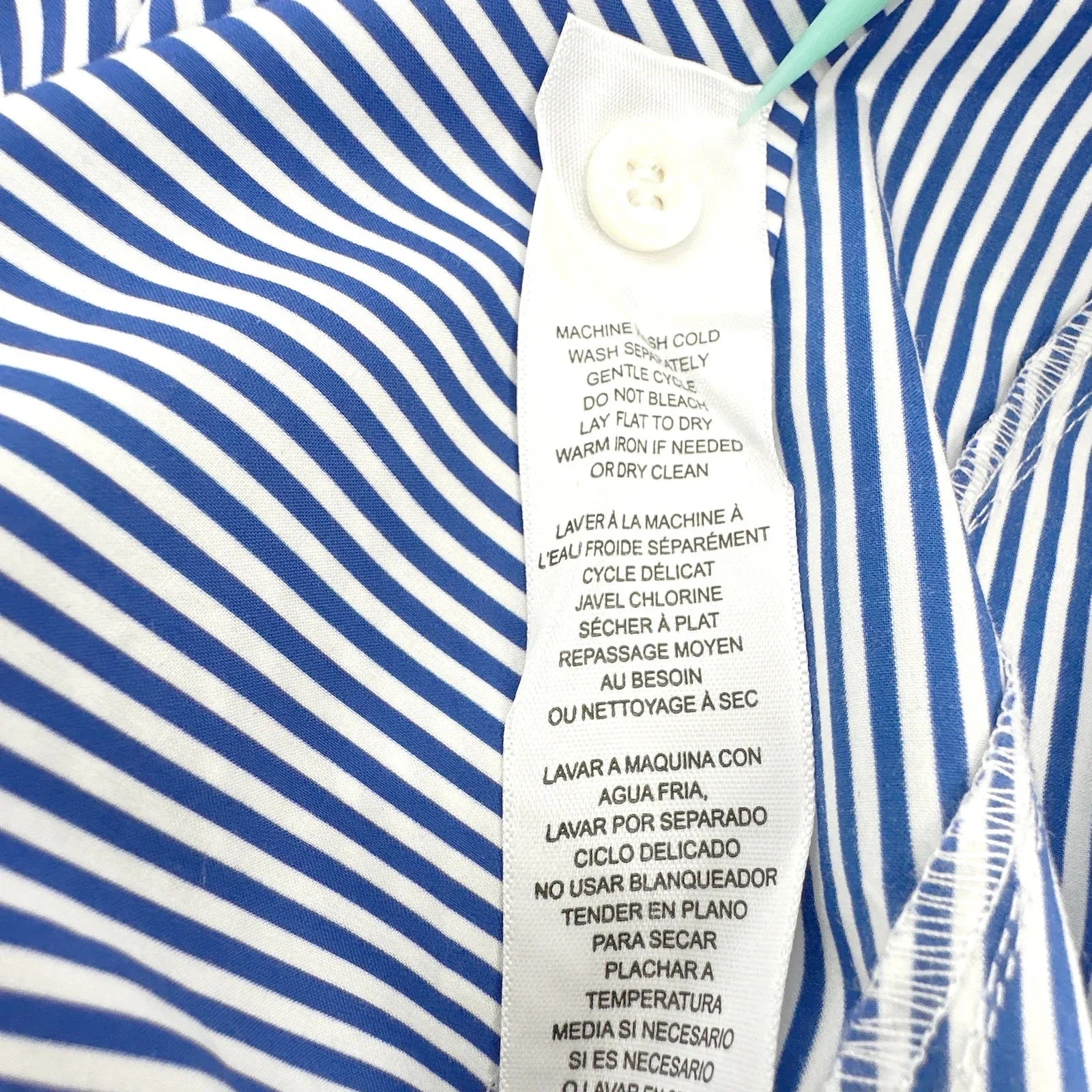 FRAME Button Down Striped Rolled Sleeve Top S - flyKAMP