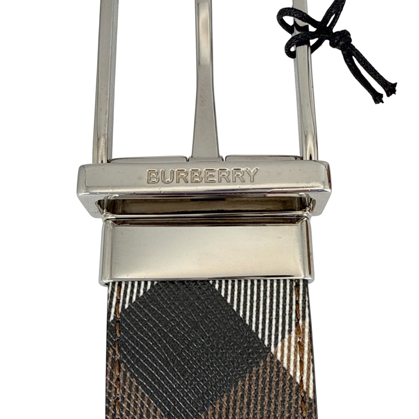 BURBERRY Louis 35mm Reversible Buckle Giant Check E-Canvas Belt 85|34