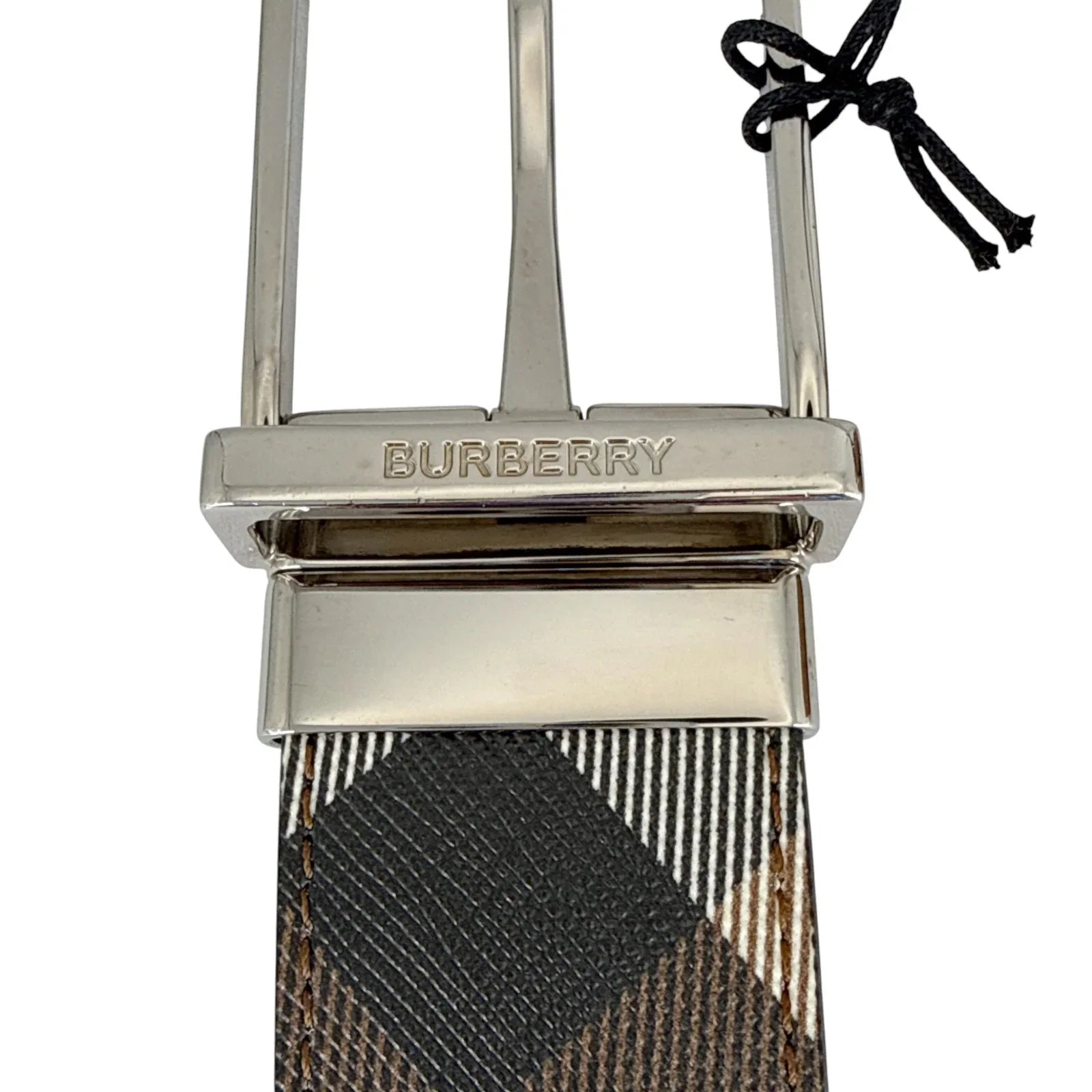 BURBERRY Louis 35mm Reversible Buckle Giant Check E-Canvas Belt 85|34 - flyKAMP