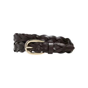 MADEWELL Braided Belt in Dark Carob M-L