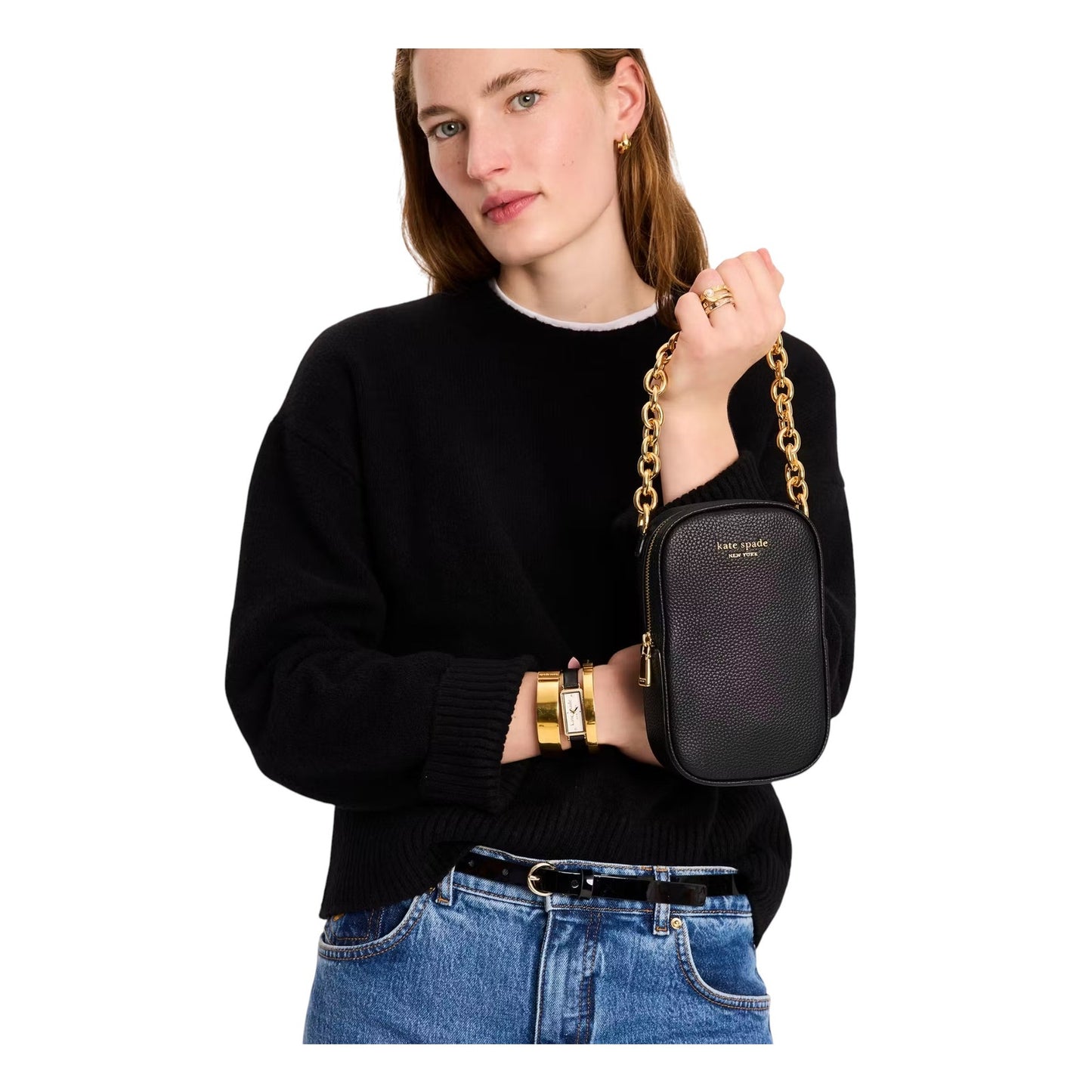 KATE SPADE New York  Jolie Chain Phone Crossbody+Additional Chain Strap