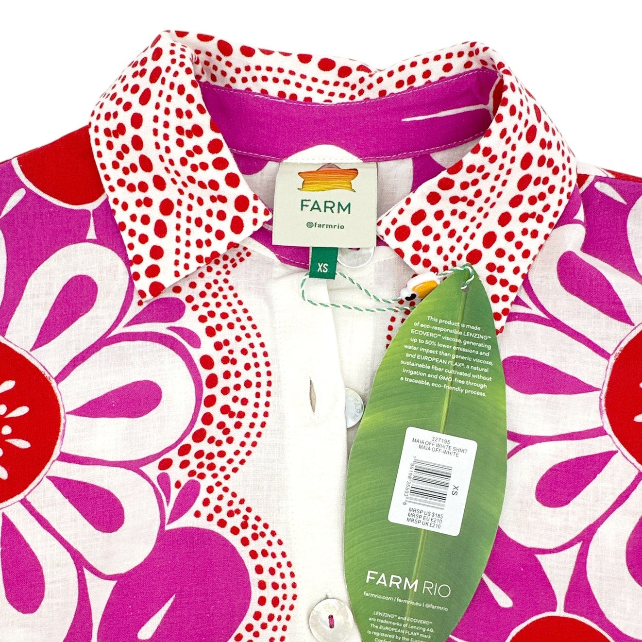FARM RIO Maia Off White Shirt XS