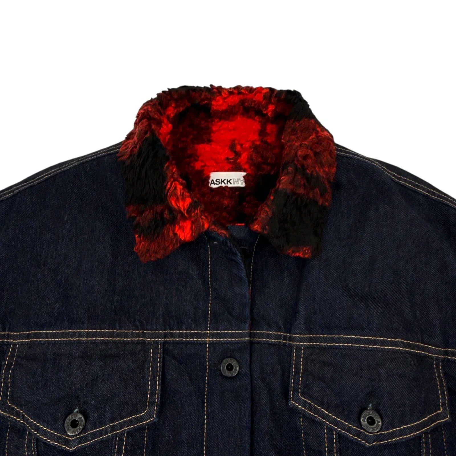 ASKK NY Nova Lined Jacket in Indigo Plaid 1|S - flyKAMP