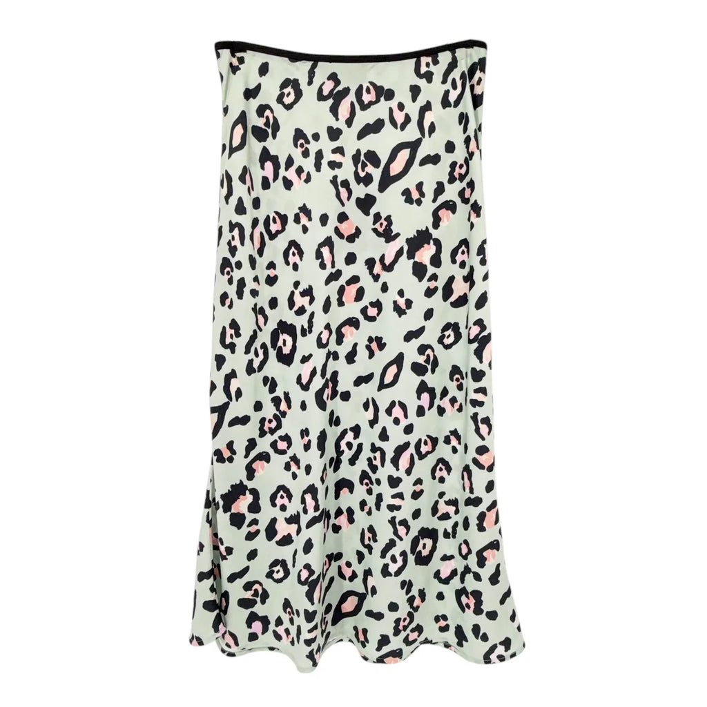 DAVID LERNER Naomi Bias Midi Skirt in Painted Leopard S - flyKAMP