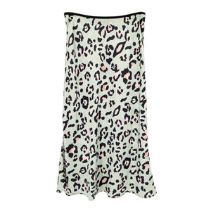 DAVID LERNER Naomi Bias Midi Skirt in Painted Leopard S