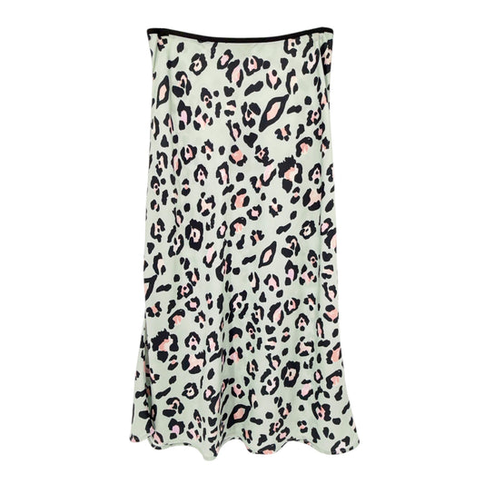 DAVID LERNER Naomi Bias Midi Skirt in Painted Leopard S