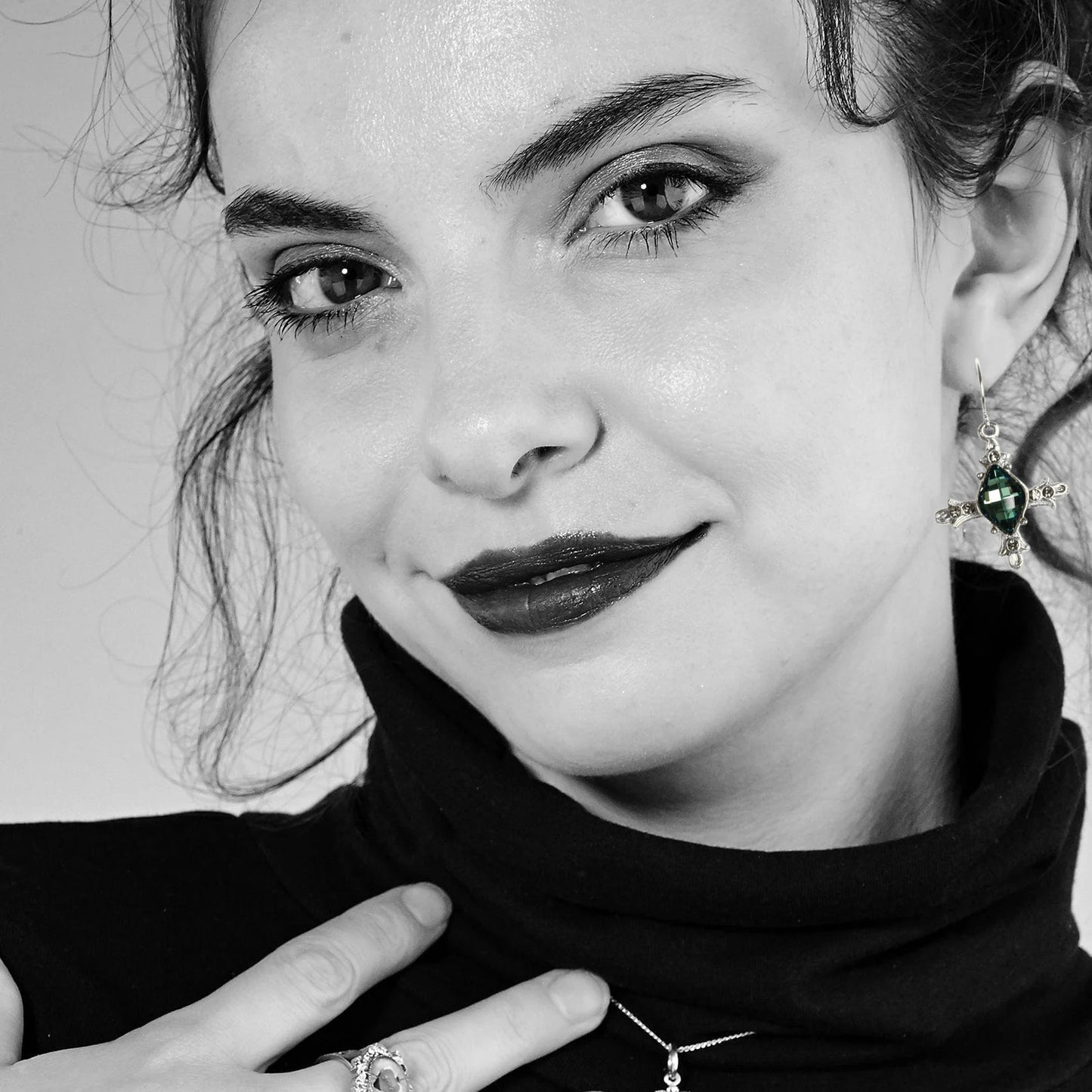 VIRGINS SAINTS & ANGELS VSA Ice Cross Earrings in Silver & Tourmaline