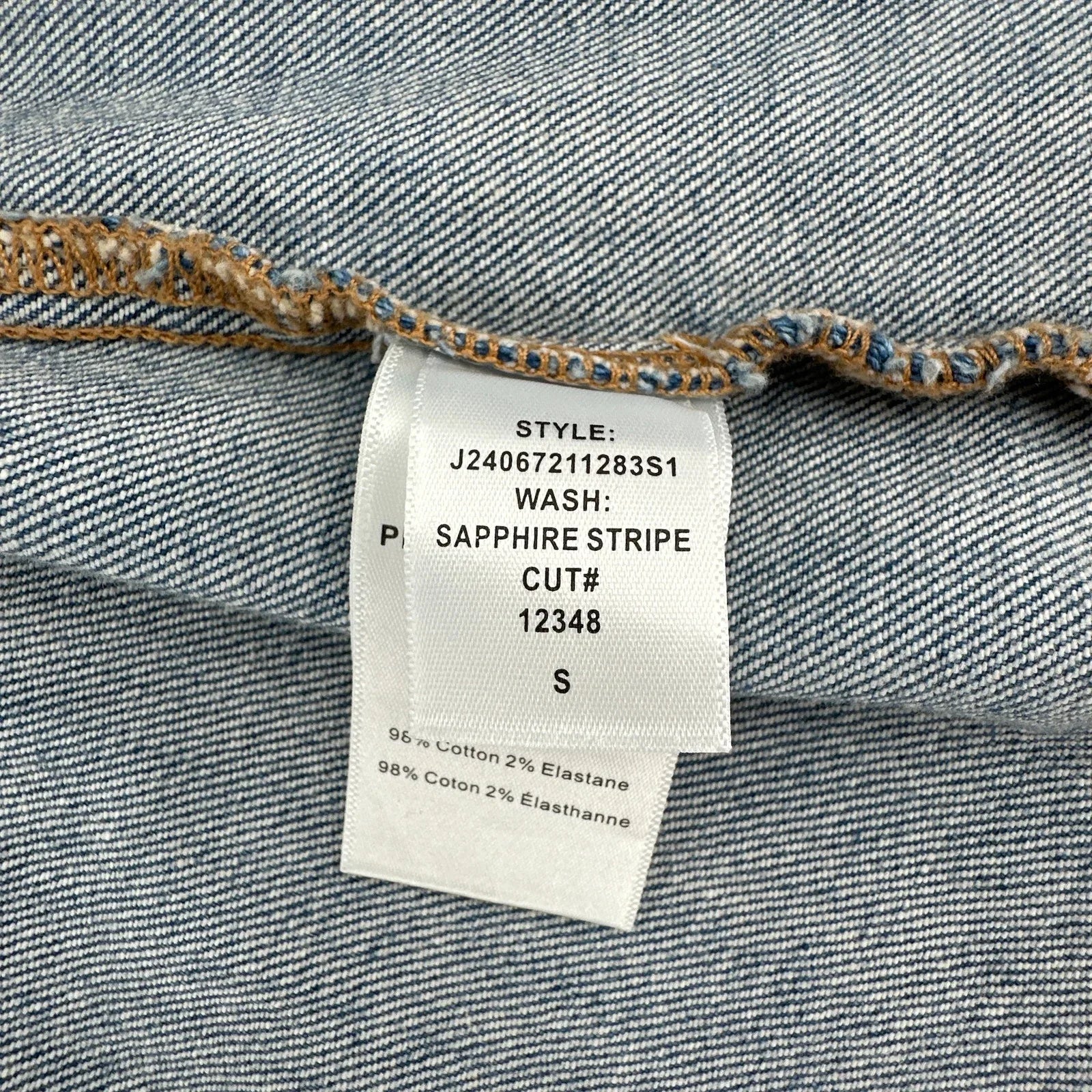 VERONICA BEARD Dahl Striped Denim Jacket S - flyKAMP