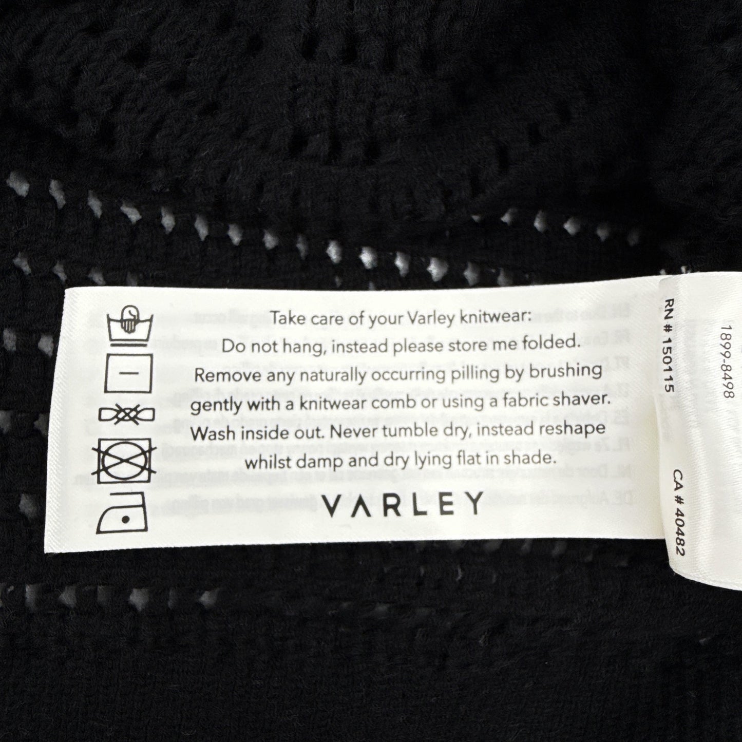 VARLEY Callie Knit Top in Black XS