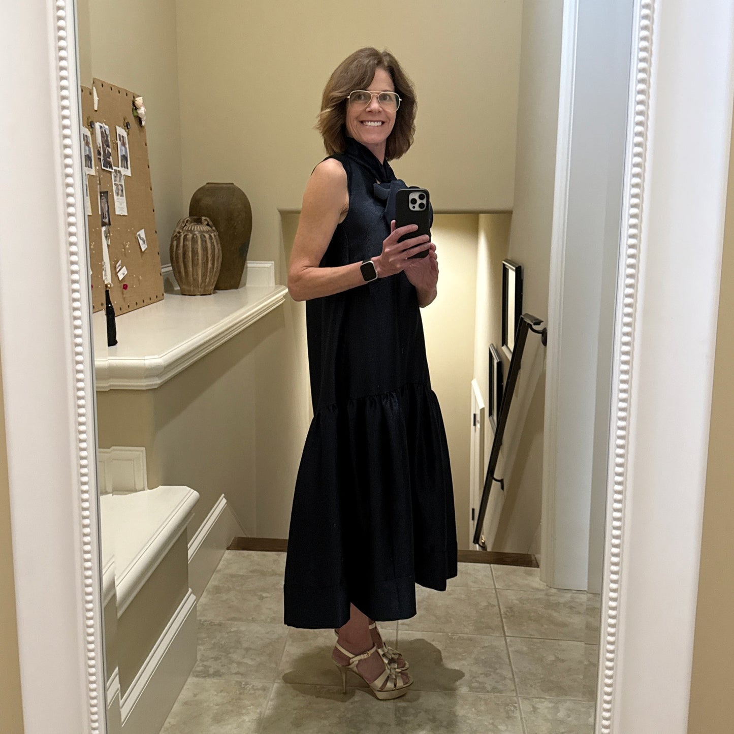 ME+EM Evening Halter Neck Midi Dress in Ink Blue UK6|US2|EU34|XS