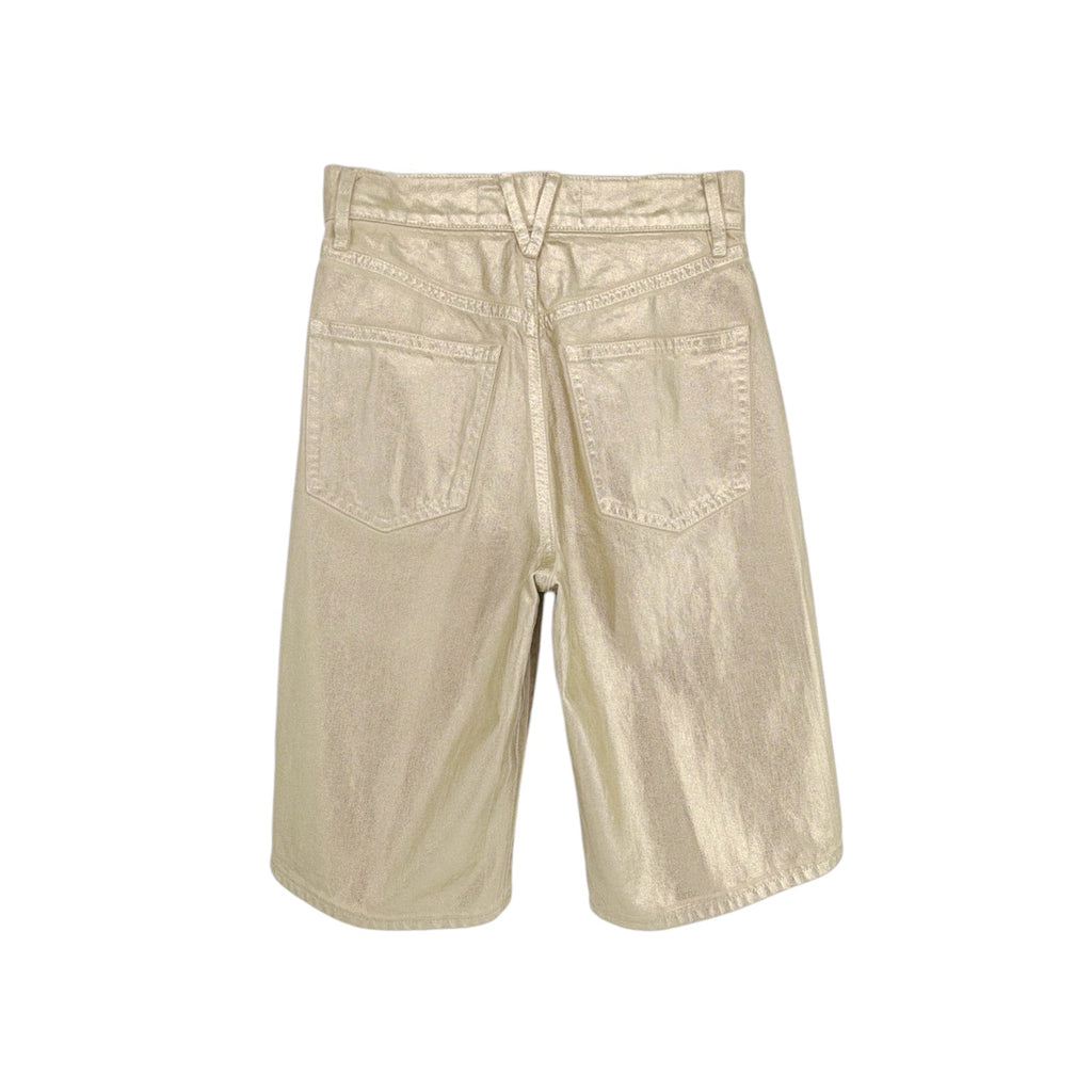 VERONICA BEARD Charlotte Longline Metallic Short in Gold 25 Veronica Beard