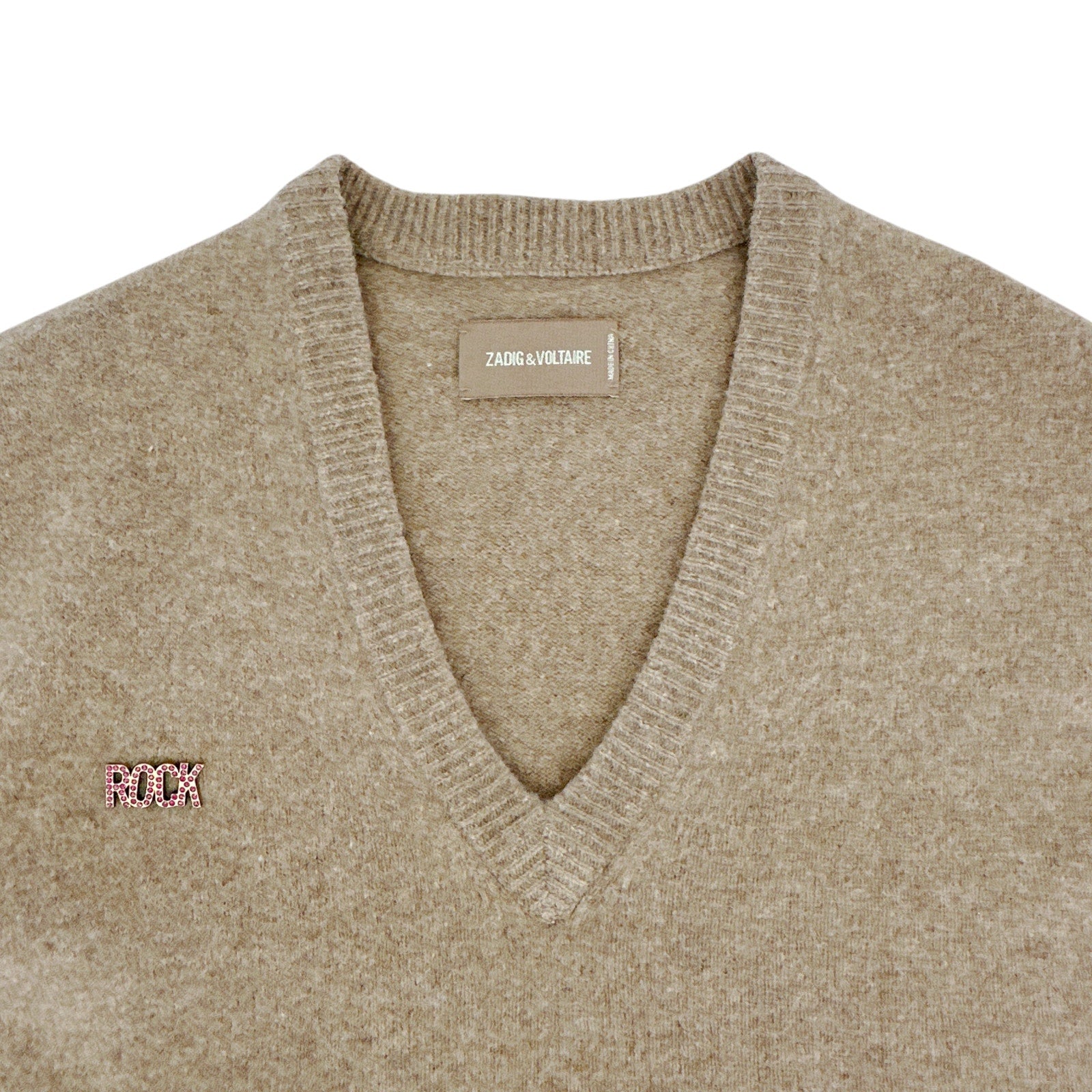 ZADIG and VOLTAIRE Sweater Vest in Tan XS Zadig & Voltaire