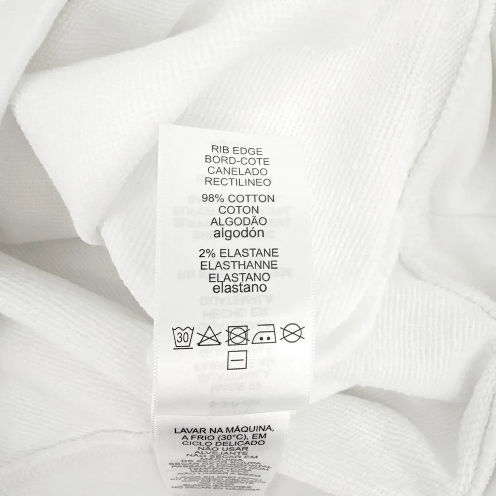 LACOSTE Classic Fit Crewneck Sweatshirt in White S - flyKAMP
