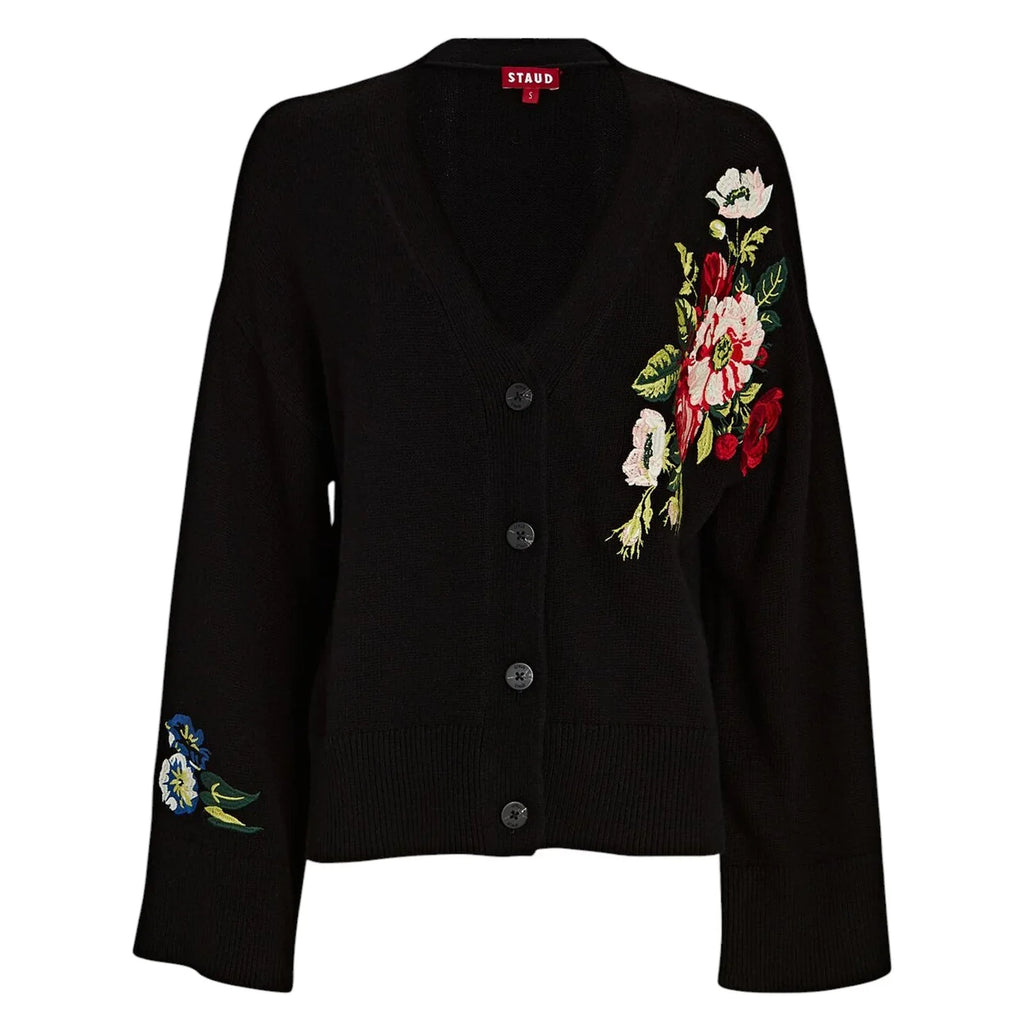 STAUD Rook Floral Embroidered Cardigan XS - flyKAMP