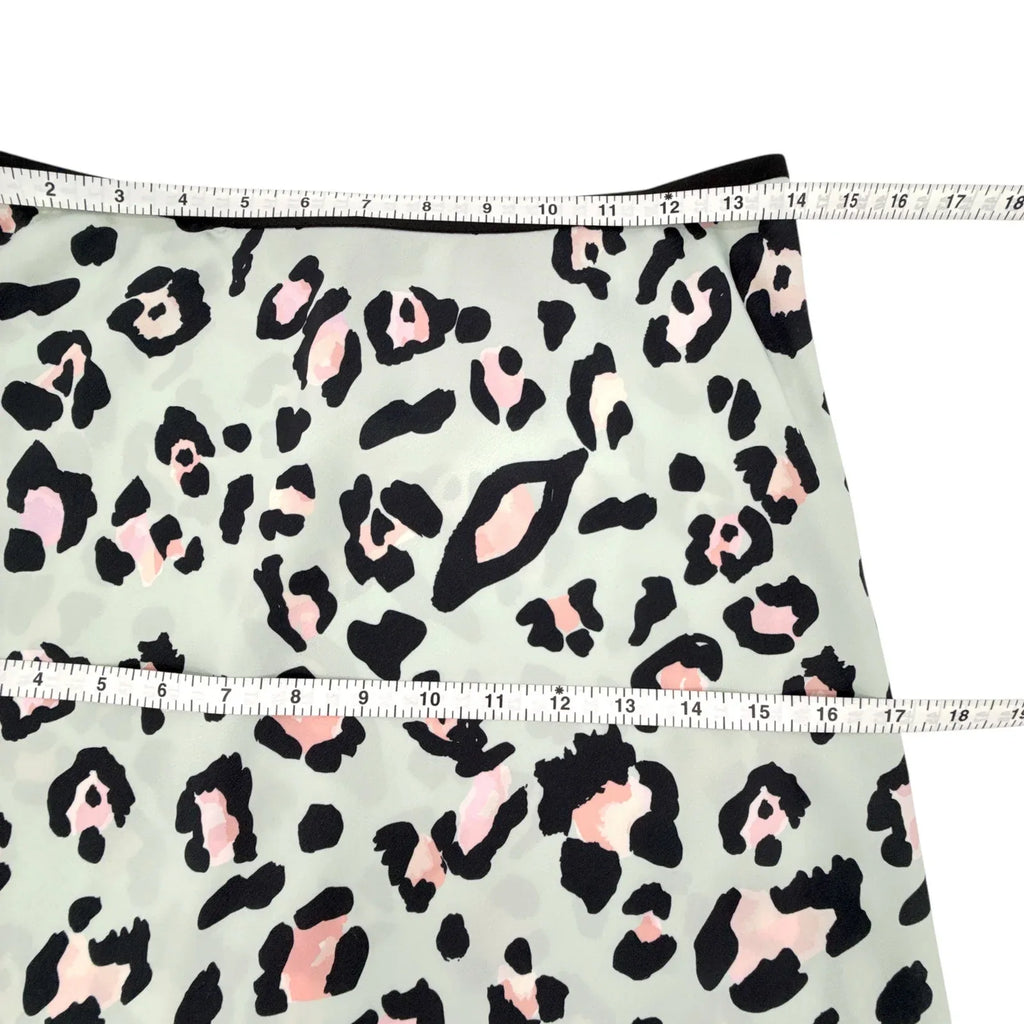 DAVID LERNER Naomi Bias Midi Skirt in Painted Leopard S - flyKAMP