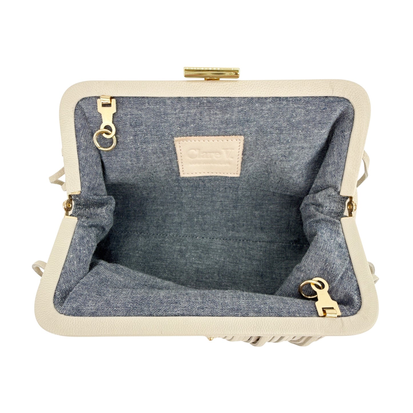 CLARE V. Fran Fran Bag in Cream