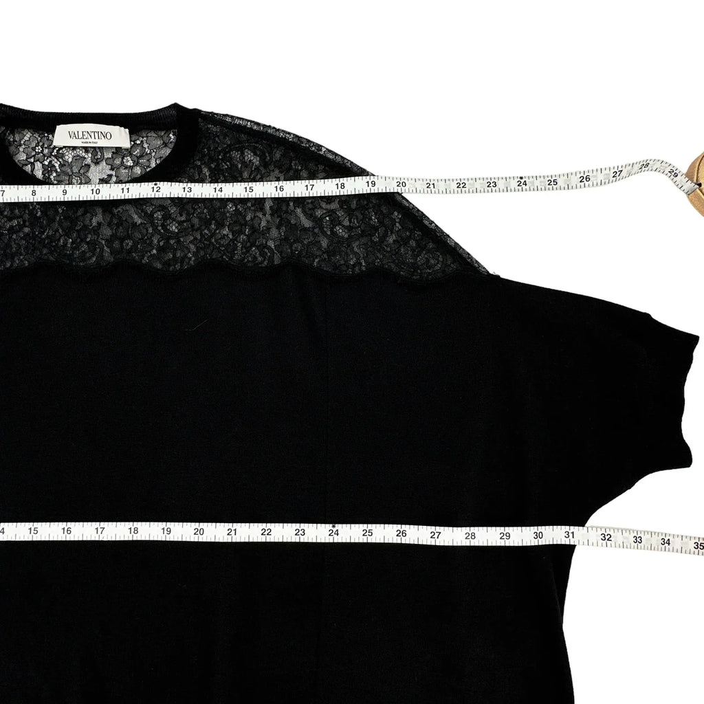 VALENTINO GARAVANI Lace Panel Detail Sweater S - flyKAMP