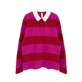 LULULEMON French Terry Rugby Shirt in Red & Pink S Lululemon