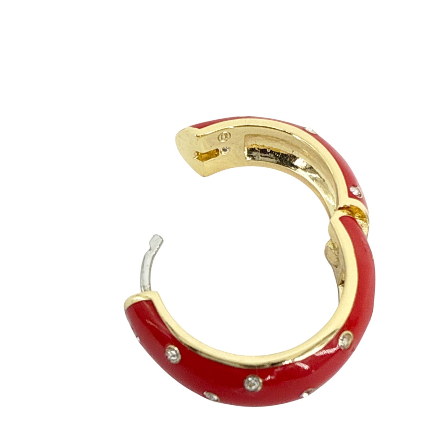 GORJANA Noel Shimmer Hoops in Gold & Red