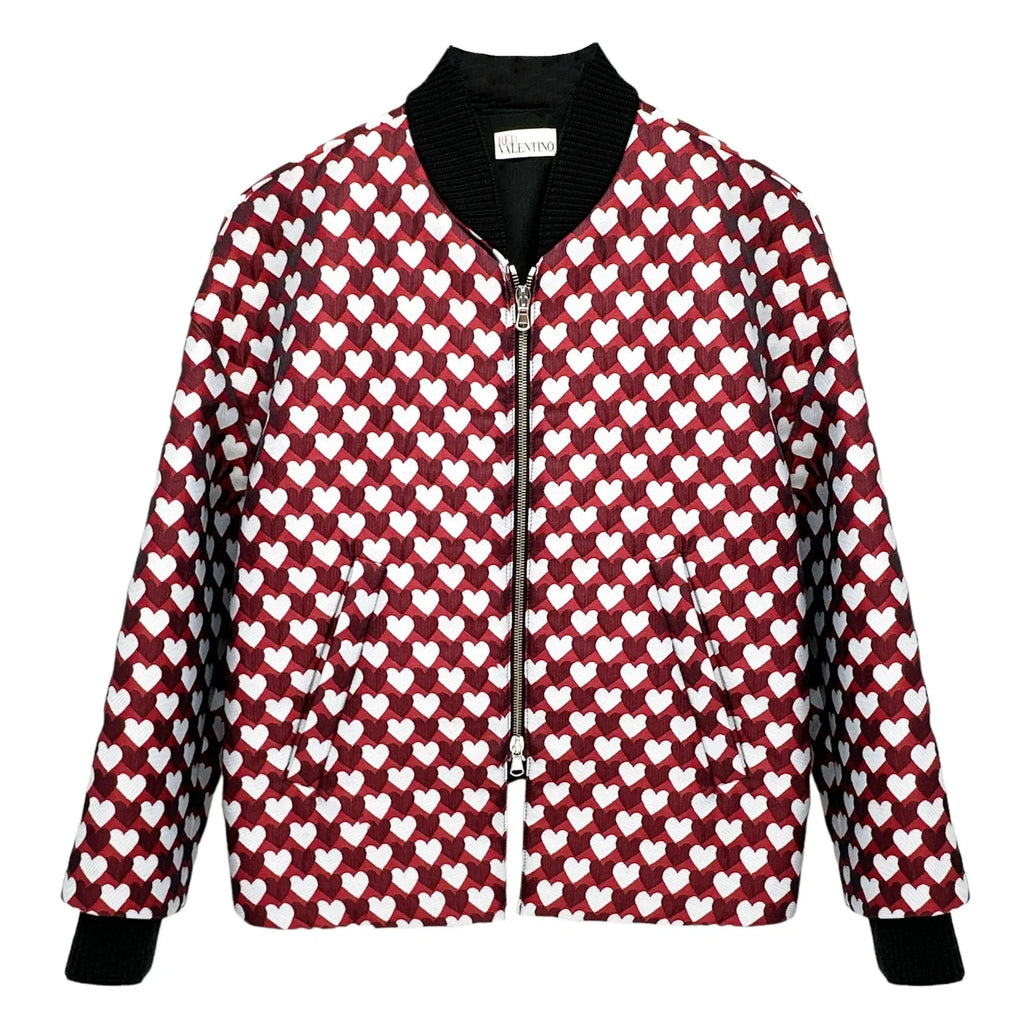 REDVALENTINO Jacquard Heart Bomber Jacket IT38|XS - flyKAMP