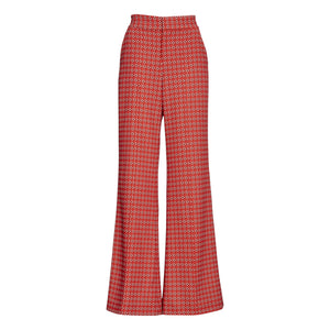 ALICE+OLIVIA Dylan High Waist Wide Leg Pants in Heart Flower Cherry 2