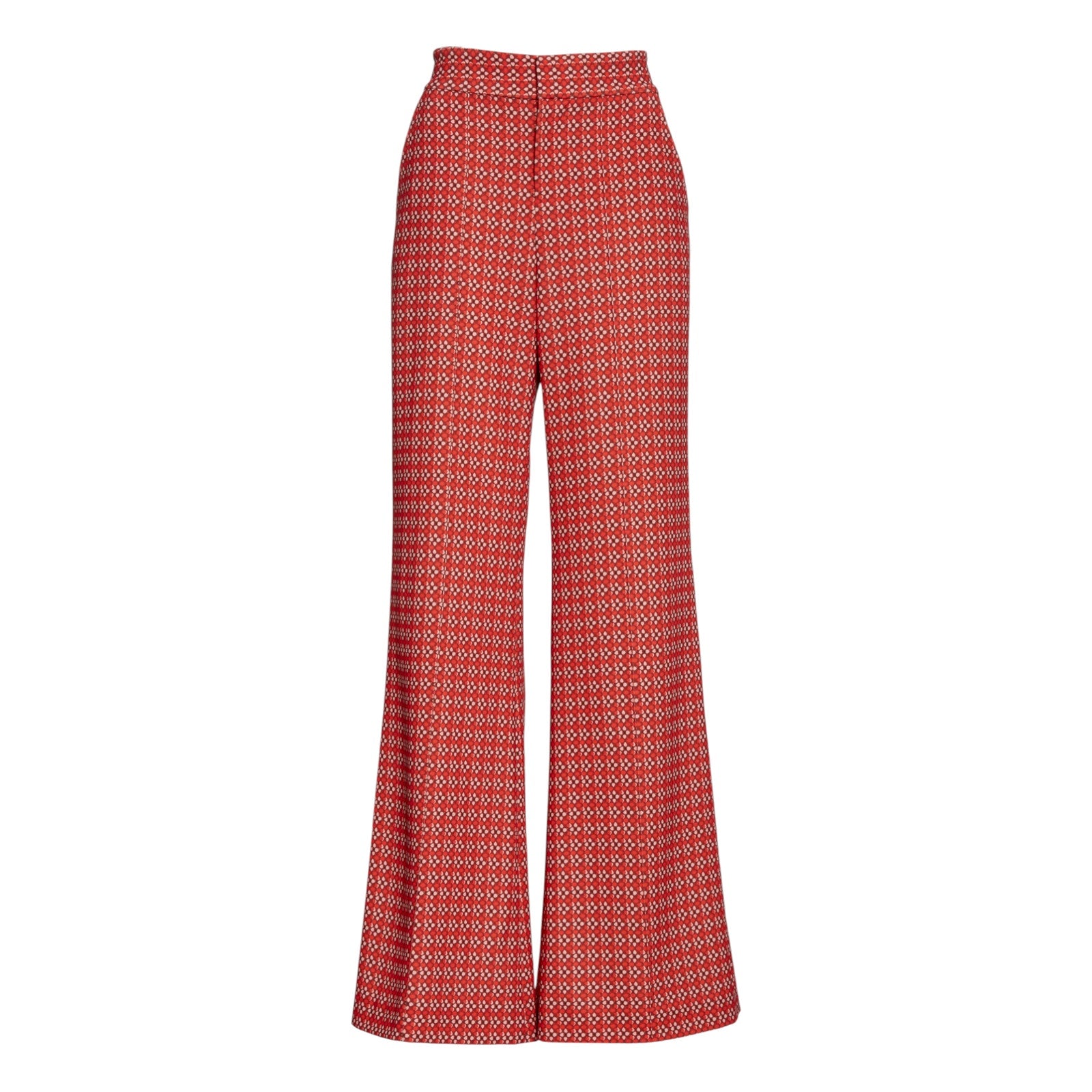 ALICE+OLIVIA Dylan High Waist Wide Leg Pants in Heart Flower Cherry 2 Alice + Olivia