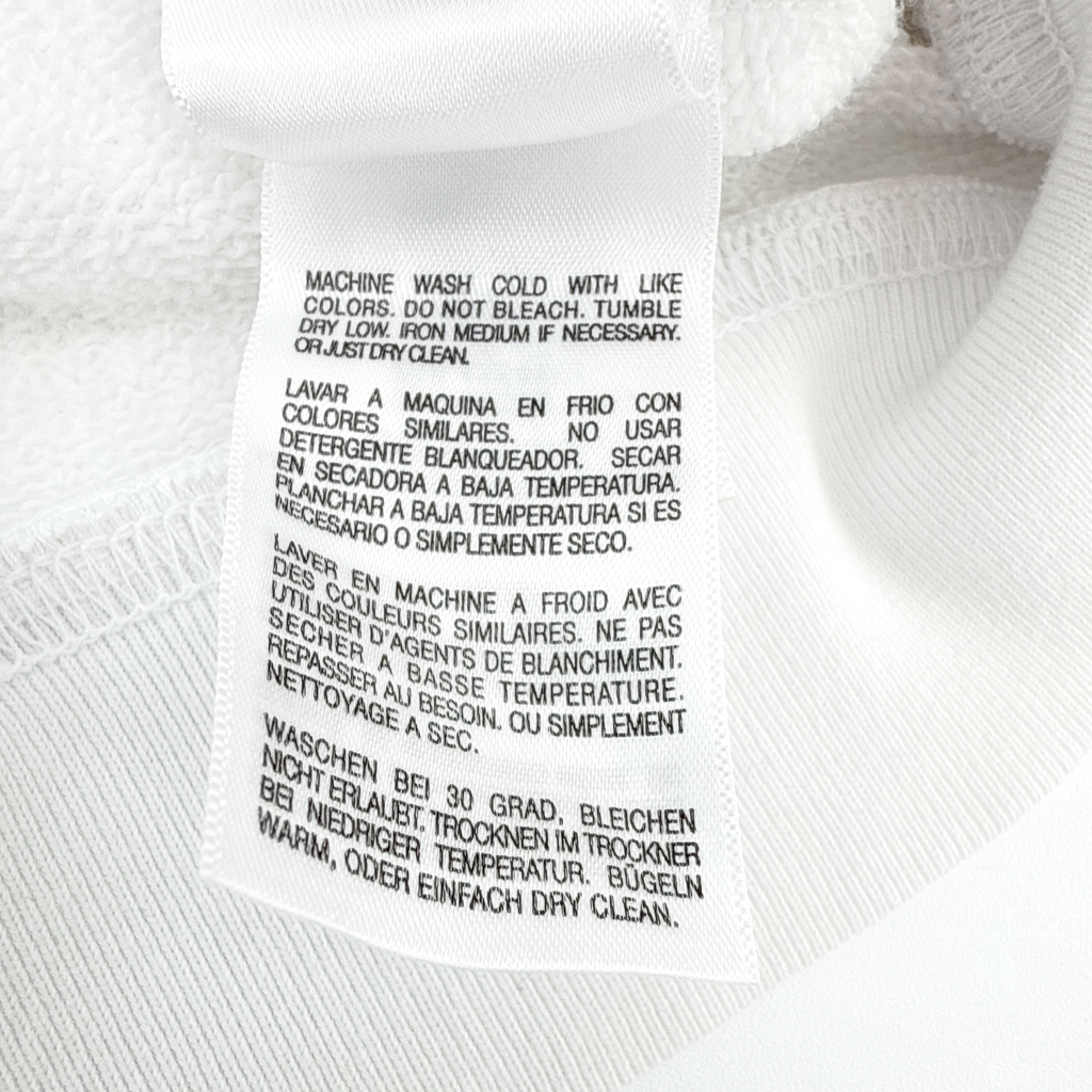 MOTHER The Biggie Message Sweatshirt In Bright White Sunshine Daydream S Mother
