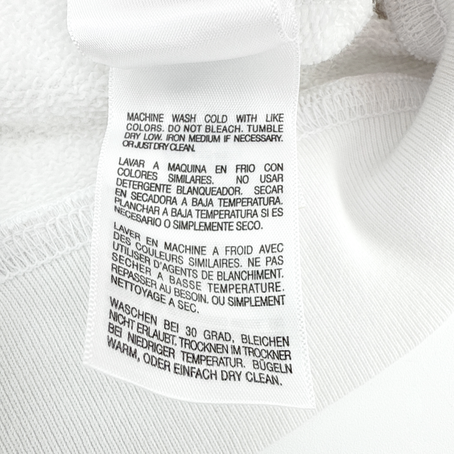 MOTHER The Biggie Message Sweatshirt In Bright White Sunshine Daydream S