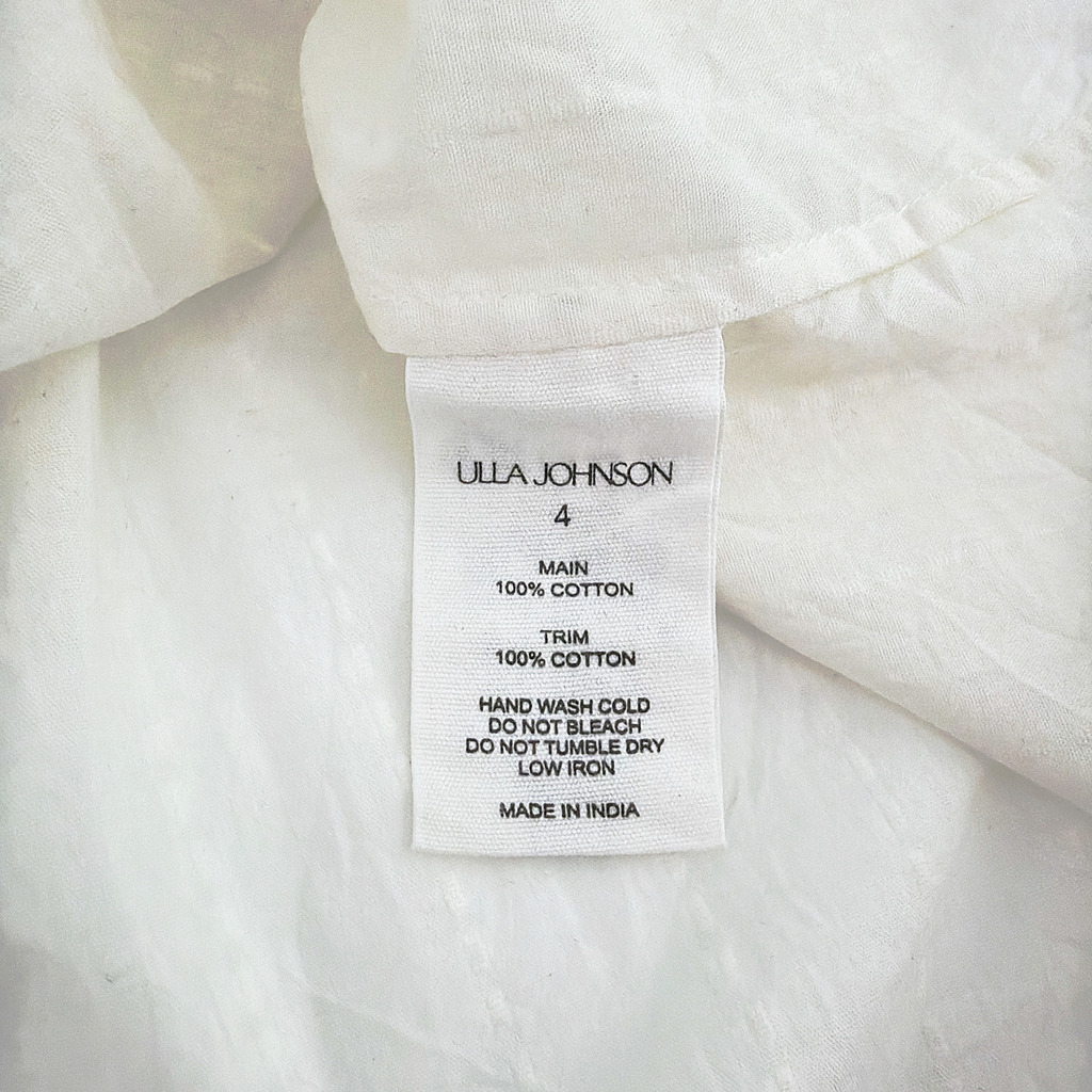 ULLA JOHNSON Jolie Flutter Sleeve Top in Pristine 4|S Ulla Johnson